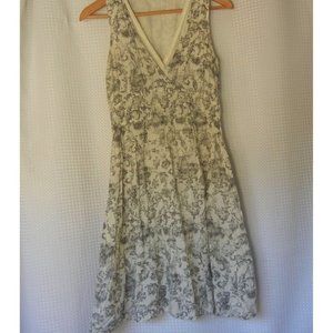 Converse One Star V Neck A Line Casual Dress, White Grey, women's Small Dress